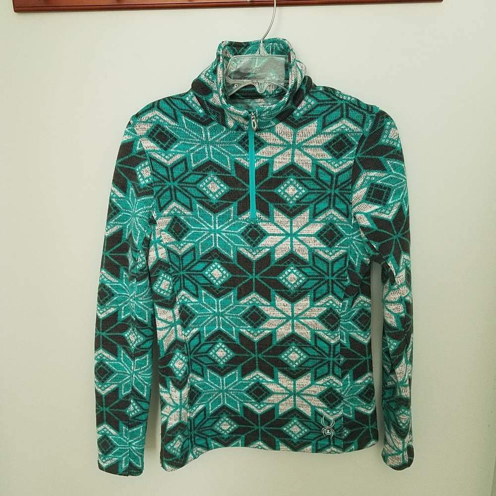 Spyder Women‎ 1/4 Zip Pullover Sweater Size 8